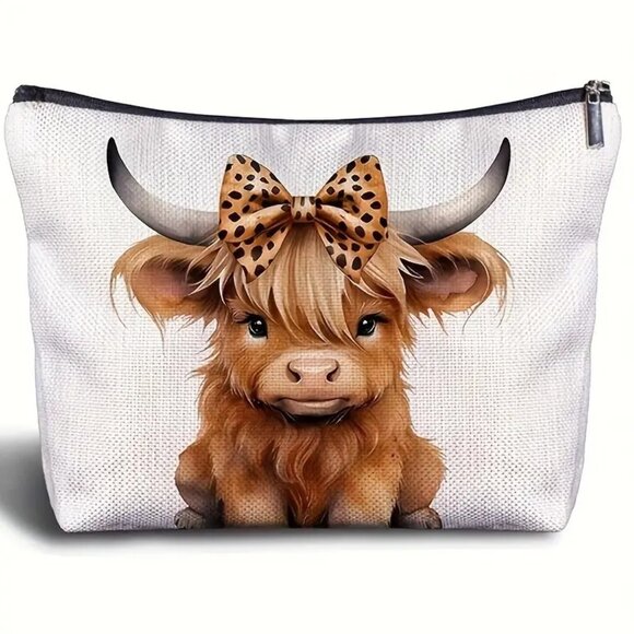 Cute Cowgirl Cosmetic Bag Pouch  Cosmetic Pouch,Travel, Stationary, Money Holder - Picture 3 of 9